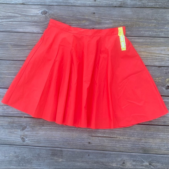 Gianni Bini Hot Orange short circle skirt NWT - Picture 3 of 10